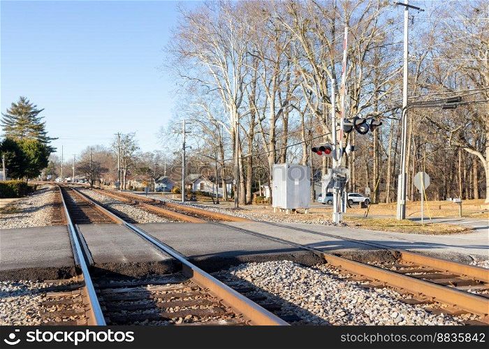 Railway or railroad tracks for train transportation
