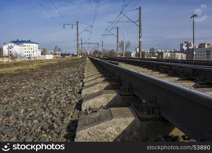 Railway rails and sleepers