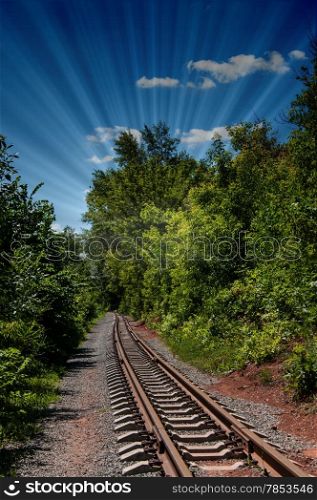 Railway rails. Where the road will lead