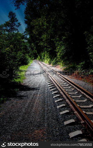 Railway rails. Where the road will lead