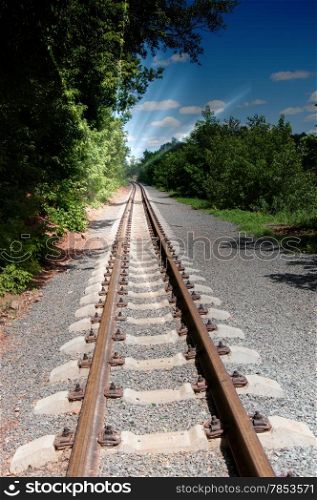 Railway rails. Where the road will lead