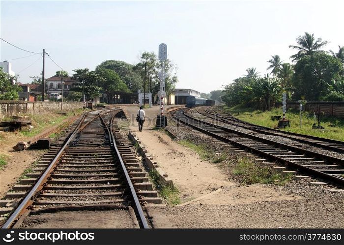 Railway statiin Panadura in Sri Lanka