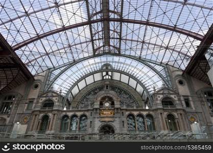 Railway station interior in Antwerpen, Belgium&#xA;