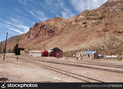Railway Terminal Caves north of the province of Mendoza, Argentina