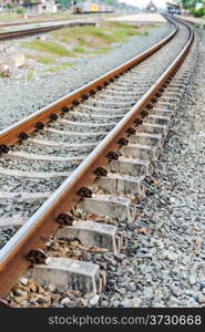 Railway track near the railroad station