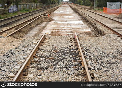 railway trackrailway track preparation for modernization