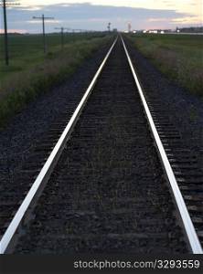 Railway tracks close to Lake of the Woods, Ontario
