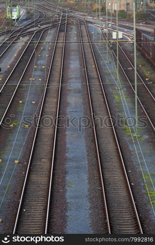 railway tracks. train tracks