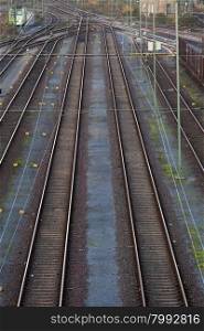 railway tracks. train tracks