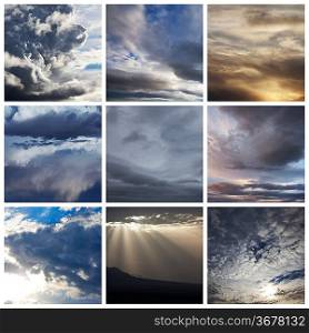 rain clouds collage