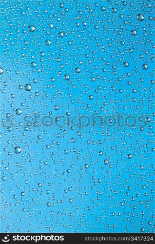 Rain drops on a window. Nature collection.