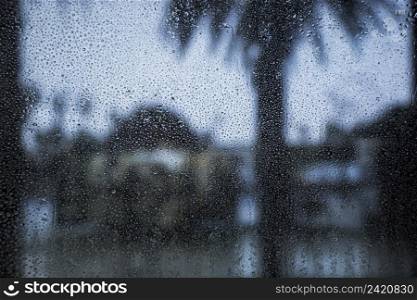 rain drops window
