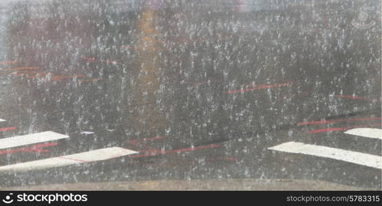 Rain falling on the asphalt of the street, Manhattan, New York City, New York State, USA