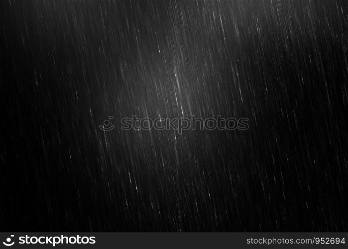 Rain on a black background