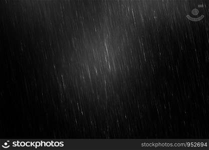 Rain on a black background