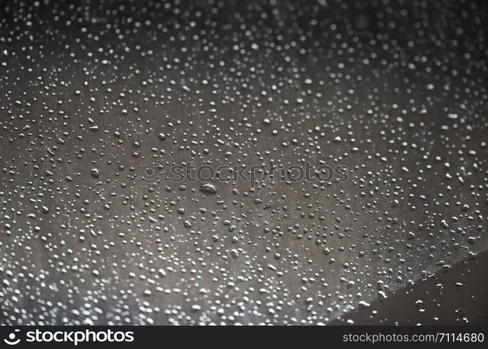 rain water drops on the window black color