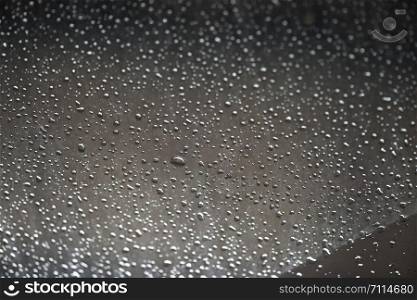 rain water drops on the window black color