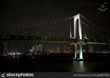 Rainbow Bridge across the Tokyo Bay, Minato Ward, Tokyo, Japan