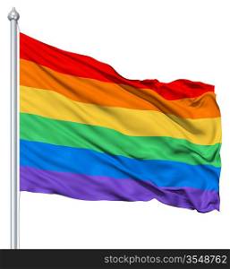 RAinbow gay flag waving in the wind
