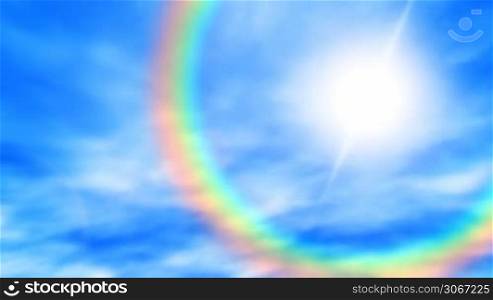 Rainbow in the sky (seamless loop)