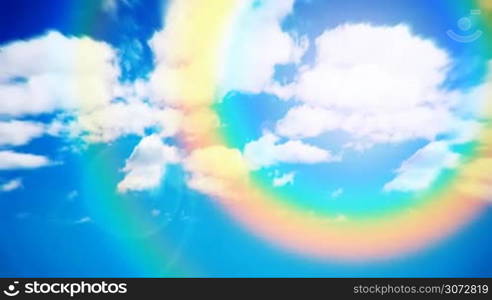 Rainbow in the sky (seamless loop)