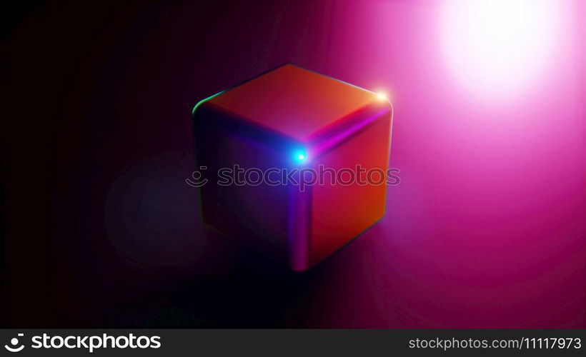 Rainbow light cube. Computer generated 3d render Rainbow light cube. Computer generated 3d render. Rainbow light cube