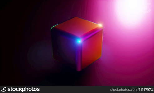 Rainbow light cube. Computer generated 3d render Rainbow light cube. Computer generated 3d render. Rainbow light cube
