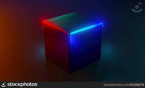 Rainbow light cube. Computer generated 3d render Rainbow light cube. Computer generated 3d render. Rainbow light cube