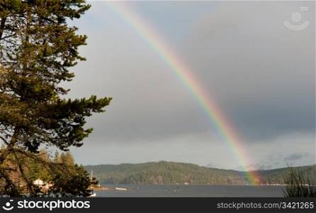Rainbow over Hood Canal, WA