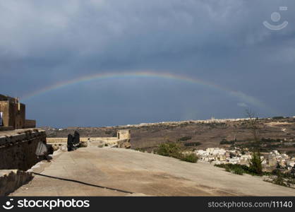 rainbow over malta island