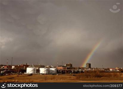 Rainbow over Moose Jaw Saskatchewan