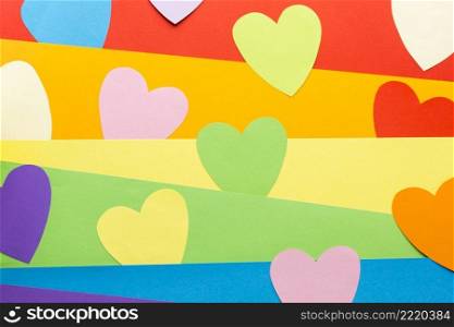 rainbow pride flag heart post it notes