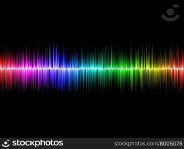 Rainbow Soundwave with Black Background