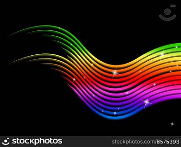 Rainbow Stripes Background Showing Colors Lines And Sparkling&#xA;
