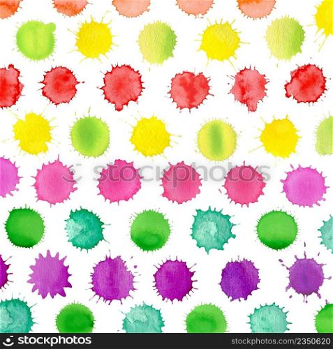 Rainbow watercolor brush strokes background. Handmade color texture.. Abstract colorful watercolor background. Watercolor splash pattern