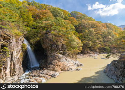 Rainbow waterfall at Ryuyo Gorge Nikko Tochigi Japan