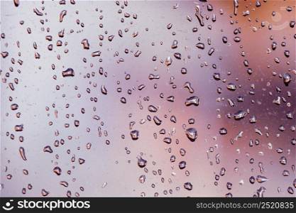 raindrops on the window in rainy days, abstract background