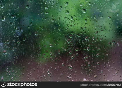 raindrops on window