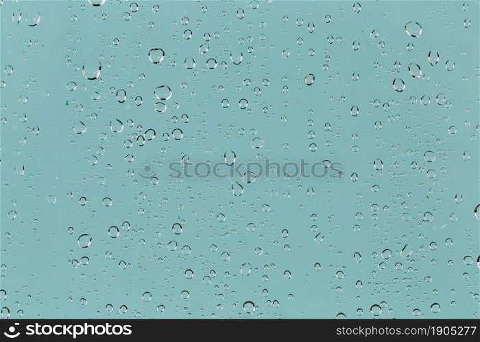 raindrops turquoise background. Beautiful photo. raindrops turquoise background