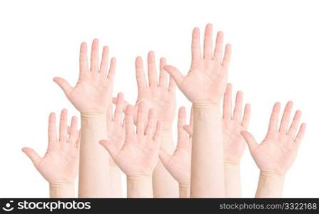 Raised hands