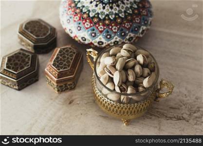 ramadan concept with pistachios
