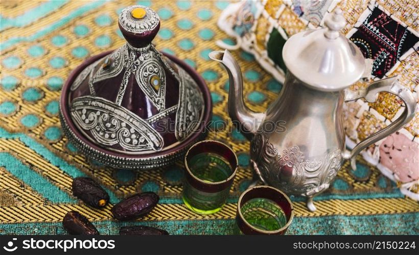 ramadan concept with tea set
