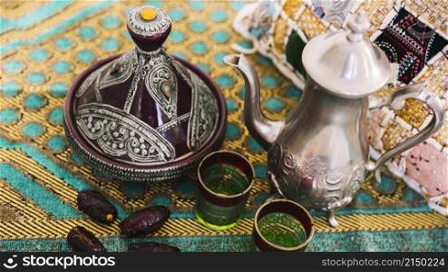ramadan concept with tea set