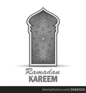 Ramadan Greeting Card on White Background. Ramadan Kareem Holiday.. Ramadan Greeting Card on White Background.