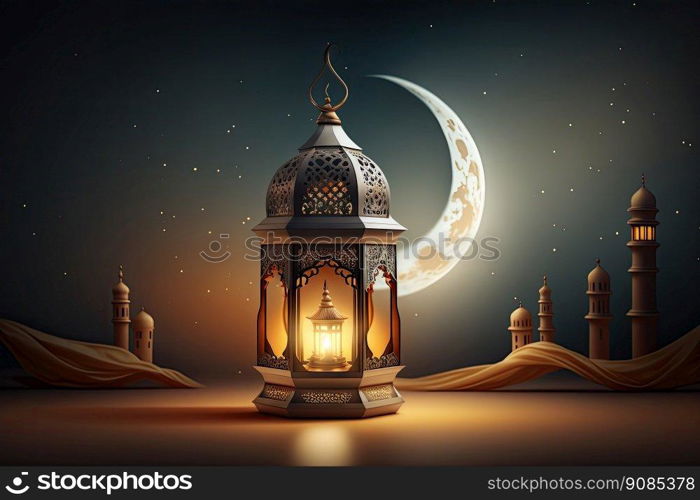 Ramadan Holiday Background. Illustration Generative AI. Ramadan Holiday Background. Illustration AI Generative