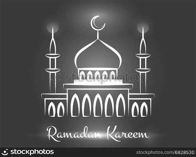 Ramadan Kareem background design. Ramadan Kareem background design. Vector arabic islamic mosque background