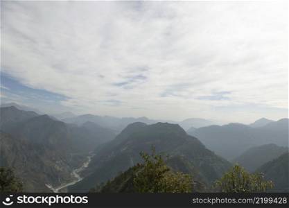 Ramganga Valley and river, Uttarakhand, India. Ramganga is also a river of the Ganga system