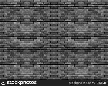 random weathered old dark black cement brick blocks stack wall texture surface background. for any vintage design artwork.