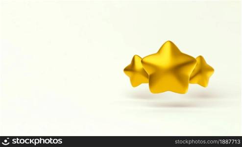 Rang stars simple gold web banner template 3d illustration on light pastel background for rang, rating, achievements. Minimal concept. 3d rendering isolated. High quality illustration. Rang stars simple gold web banner template 3d illustration on light pastel background for rang, rating, achievements. Minimal concept. 3d rendering isolated.
