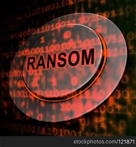 Ransom Computer Hacker Data Extortion 3d Rendering Shows Ransomware Used To Attack Computer Data And Blackmail